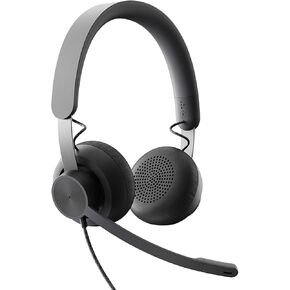 Logitech Zone Wired Noise Cancelling Headset, USB-C with USB-A Adapter - Graphite,Black (Renewed)