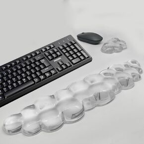 Gel Cloud Keyboard & Mouse Wrist Rest Cloud Wrist Rest Orgonomic Breating and Mouse Pad Support لألعاب الكمبيوتر المحمول للكمبيوتر. (أبيض) in Kuwait