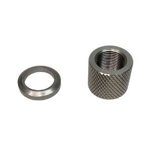 1/2" x28 Thread Protector with 1/2-28 Crush Washer (Silver)