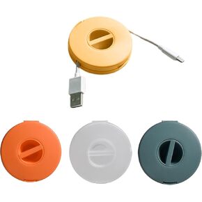 4 Pcs Cable Winder Mini Portable Cable Management Cord Organizer Box Retractable Cord Wraps Tidy Cable Reel for Home Office Classroom