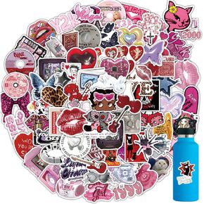 103Pcs Downtown Girl Aesthetic Stickers,Trendy Y2K Stickers Cool Trendy 2000s Stickers, Vinyl Downtown Girl Stickers Party Favors & Decorations, Waterproof Decals for Laptop，Gifts for Adults Teens.