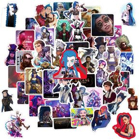 50Pcs Cartoon Arcane：League of Legends Waterproof Stickers for Water Bottle Cup Laptop Bike Skateboard Luggage Box Vinyl Graffiti Patches BREH