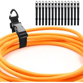 14 Pack 17 Inch Adjustable Extension Cord Holder Organizer with Triangle Buckle Heavy Duty Cable Organizer Versatile Tools Storage Strap Holder for Garage Storage Organization Supplies