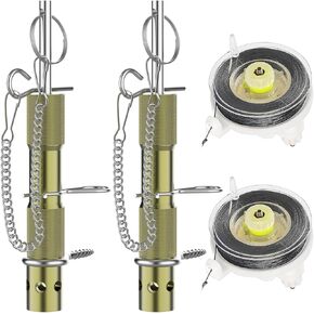 Perimeter Trip Alarm, 2 Packs Camp Safety Perimeter Trip Wire Alarm kit, Perimeter Defense Device, Use 209 Primers Early Warning Security System for Camping Property Safety