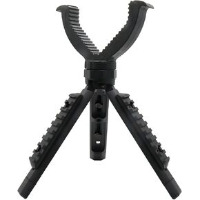 Portable Shooting Tripod Rifle Shotgun Rest with Height Adjustment Gun Shooting Stick with V Yoke Holder for Hunting Shooting & Outdoor Activities, Aluminum Construction