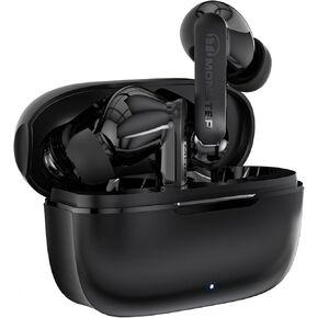 Monster N-Lite Clear Talk Wireless Earbuds, IPX8 Waterproof Earphones, Bluetooth 5.3 Headphones with CVC 8.0 Noise Reduction, Fast Charging for Sport