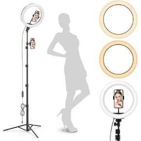 GearLight 10" Ring Light Tripod with LEDs, Dual Phone Holders - for Makeup, Photography, Room Décor