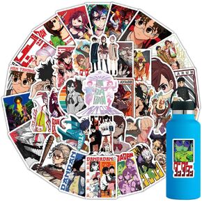 52Pcs Colorful Anime Dandadan Stickers,Anime Theme Stickesr for Water Bottle，Vinyl Waterproof Decals for Laptop，Guitar，Bumper，Skateboard，Phone，Car，Gifts for Adults/Kids/Teens