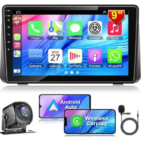 4+64 Android 12 Car Radio for Dodge Grand Caravan 2008-2020, Chrysler Grand Voyager/Town&Country 2011-2015, 9 Inch Screen Car Stereo with Wireless Carplay&Android Auto,GPS/WiFi/Bluetooth/FM,DVR/DSP
