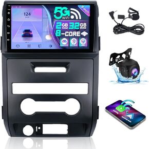 9 Inch 8 Core Car Stereo Radio for Ford F150 2009 2010 2011 2012 Upgrade 5Ghz WiFi IPS Touch Screen Head Unit with Wireless Carplay Android Auto BT DSP 48EQ GPS SWC Backup Camera 2+32 GB in Kuwait