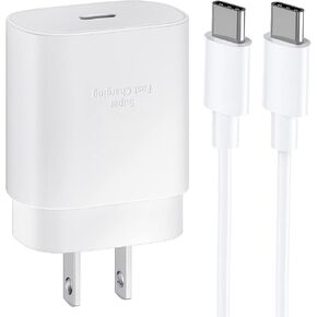 لشاحن Samsung A16 A15 A55 S23 S24 Type C Charger Super Fast Charging 25W USB C Charger مع سلك كابل C 6ft C لـ Samsung Galaxy S25/S24/S23/S22/S21/S20/Ultra/Plus/Fe/Note 20/10 /z fold/z flip in Kuwait