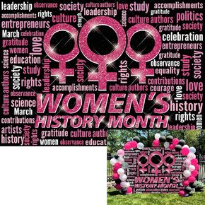 7x5FT Women's History Month Backdrop Female International Women's Day Photography Background Celebrate Female Liberation Party Decorations Banner