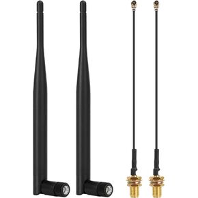 2 Pack 915MHz LoRa Antenna 5dBi Gain Omni-Directional SMA Male Connector with IPEX Cable