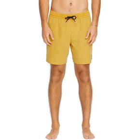 شورت سباحة رجالي من Volcom مقاس 17 بوصة بخصر مرن لركوب الأمواج
