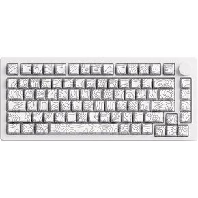 M1 V5 VIA Aluminum Mechanical Keyboard 75% Quick Release Gaming Keyboard with Knob 8000 mAh RGB Hot-swappable Custom Keyboard Pre-lubed Creamy Purple Switch