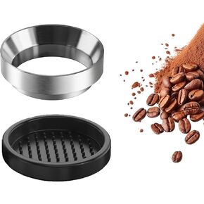 51mm Dosing Funnel Kit with Silicone Mat, Magnetic Espresso Dosing Funnel Compatible with 51mm Portafilter