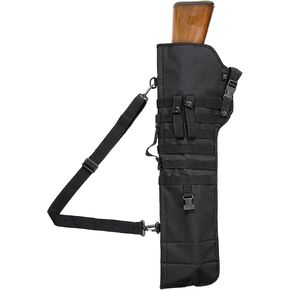 Tactical Shotgun Scabbard 10×28inch, Rifle Storage Bag Molle Gun Holster with Adjustable Shoulder Strap, Tactical Short Barrel Rifle Bag for Shooting Hunting
