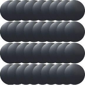 Cell Phone Metal Stickers 1 inch for Magnetic Car Mount. Replacement Set of 32 Mini Magnet Metal Plates. Black Car Sticky Small Round Iron Discs with 3M Adhesive Backing for Case, DIY, Crafts.