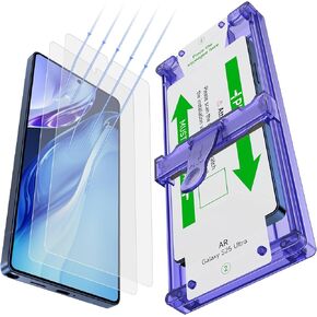 YWXTW Anti Reflective Screen Protector for Samsung Galaxy S25 Ultra, Anti Glare & EZ Unlock [Bubble Free Applicator] [Not Glass] Display Protective Film Shield Accessories Case Friendly, 2 Pack