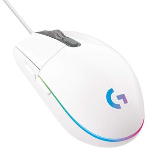 Logitech G102 Light Sync Gaming Mouse with Customizable RGB Lighting, 6 Programmable Buttons, Gaming Grade Sensor, 8 k dpi Tracking,16.8mn Color, Light Weight (White)