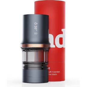 Electric Grinder for Spice & Flower with LED Display Timer & Adjustable Speed, Portable, Battery Powered, 4 Grams Large Capacity (Grey & Gold) in Saudi Arabia