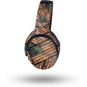 MightySkins Glossy Glitter Skin Compatible with Skullcandy Crusher ANC 2 - Vintage American | Protective, Durable High-Gloss Glitter Finish | Easy to Apply