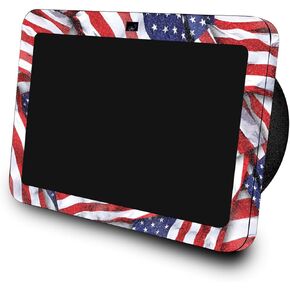 Glossy Glitter Skin Compatible with Amazon Echo Show 8 (3rd Gen, 2023) - Patriot - Premium 3M Vinyl Protective Wrap Decal Cover - Easy to Apply | Crafted in The USA by MightySkins
