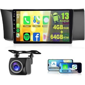 4G+64G Car Radio for Toyota GT86/Subaru BRZ 2012 2013 2014 2015 2016 with Wireless Carplay/Android Auto, 9 Inch Android 13 IPS Touch Screen Stereo, Bluetooth, GPS Head Unit,Backup Camera
