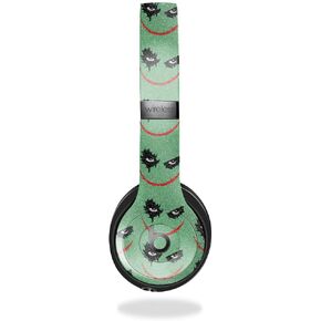 Glossy Glitter Headphone Skin Compatible with Beats Solo 4 - Why So Serious - Premium 3M Vinyl Protective Wrap Decal Cover - Easy to Apply | Crafted in The USA by MightySkins