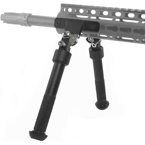 Tactical MLOK Bipod 6.5 to 9 Inch Adjustable Folding Bi-pod for Outdoor Hunting and Shooting Attach to M-Rail (Black)