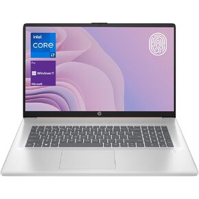HP Essential Daily Traditional Laptop, 17.3" FHD Display, Intel Core i7-1355U, 64GB RAM, 2TB SSD, Backlit Keyboard, Numeric Keypad, Fingerprint Reader, Webcam, HDMI, Wi-Fi 6, Windows 11 Pro, Rose