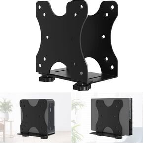 Adjustable Thin Client Mini PC Mount Bracket, Mini PC Vesa Mount, Under Desk Mount, Wall Mount and Attached to Monitor Arm Mount for NUC, Dell, HP, Mac Mini, Cable Boxes, Wi-Fi Routers and Small CPUs