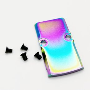 RMR Cover Plate for Glock 17 19 26 Cut Slides Anodized Aluminum (Rainbow)