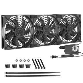 مروحة كمبيوتر عالية التدفق 3 × 120 مم مع وحدة تحكم السرعة Zirsso AC 110V 120V 220V 240V مروحة تبريد الخزانة مع وحدة تحكم السرعة ، من أجل تبريد محطة عمل هيكل الخادم DIY