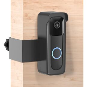 Anti-Theft No Drill Doorbell Door Mount for Blink Video Doorbell, No Block Doorbell Motion Sensor, Easy Installation Doorbell Accessories for Blink Doorbell Camera (Black)