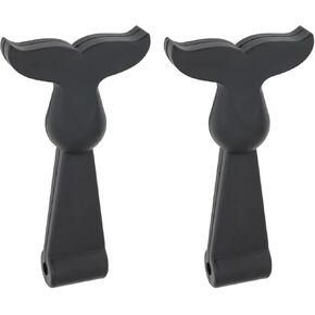 2pcs Whale Tail Cooler Lid Latches 12.5x6.5x3cm Whale Tail Design T Shaped Rubber Latches Compatible with ORCA Coolers Black