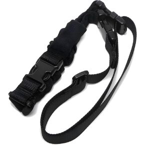 Sling Adapter Adjustable Sling Ring Loop Shoulder Strap Attachment for Hunting, Wear Resistant Strap Easy to Maintain,Black