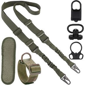 Ratulie 2 Point Rifle Sling Two Point Sling Tactical with Adjustable Extra Long Two Point Traditional Sling
