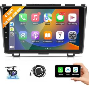 Leadfan Car Radio for Honda CRV 2007 2008 2009 2010 2011 Stereo with Wireless CarPlay Android Auto, 9 Inch IPS Touch Screen for CR-V Andoid Radio Bluetooth Rear Camera FM WiFi GPS SWC (2G+32G)