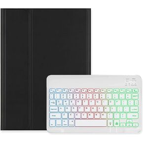 Backlit Keyboard Case for iPad Pro 11 inch M4 2024 Case with Keyboard 7-Color Backlight Magnetic Detachable Rechargeable Keyboard Cute Candy Color Protective Case,DarkGreen+Black