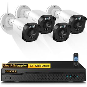 Full HD 5MP Definition Wired Security Camera System Outdoor Home Video Surveillance Cameras CCTV Camera Security System Outside Surveillance Video Equipment Indoor