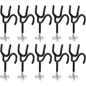 DasMarine 25 Degree 4" Wire Form Rod Holder with 3/8-Inch Stem One Position PVC Dipped (10 Pack)
