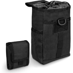 Molle Dump Pouch, Tactical Pouch Bag for Belt, Drawstring Magazine Utility Pouch Folding Dump Bag 900D Nylon