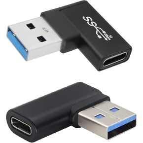 defomery USB C to USB 3.0 Adapter,USB Type C Female to USB 3.0 Type A Male 90 Degree USB C to USB A Adapter
