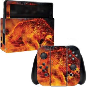 MightySkins Skin Compatible with Nintendo Switch - Fire Stalker | Protective, Durable, and Unique Vinyl Decal wrap Cover | Easy to Apply, Remove, and Change Styles | Made in The USA