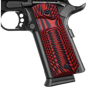 Guuun 1911 Grips G10 Full Size 1911 Grip Ambi Safety Cut Big Scoop Sunburst Texture