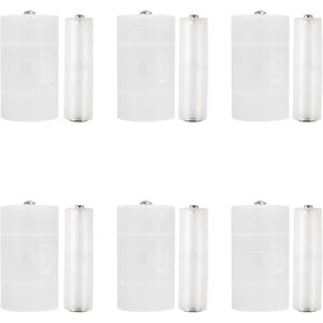 6pcs AA to D Battery Converter AAA to D Battery Adapter 6pcs AAA to AA Battery Converter AAA to AA Battery Adapter 12pcs