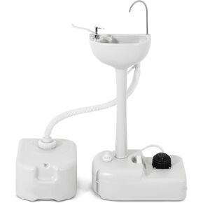 YITAMOTOR Portable Sink, 17L Camping Hand Washing Station with 24L Sewage Tank, Wheels, Soap Dispenser, Towel Holder, for Garden, Gather, Worksite, Outdoor, Travel, Boat