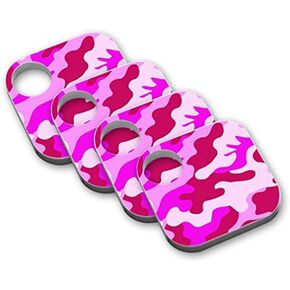 MightySkins Protective Vinyl Skin Decal (4 Pack) Compatible with Tile Key Finder Phone Finder wrap Cover Sticker Skins Pink Camo