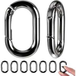 12PCS 1" Mini Carabiner for Keys, Metal Small Carabiner Clip Spring O Ring Carabiners Oval Key Chain Clip Hooks, Multipurpose for Paracord Lanyard, Car Key, Dog Tag Clips, Purse Keychain